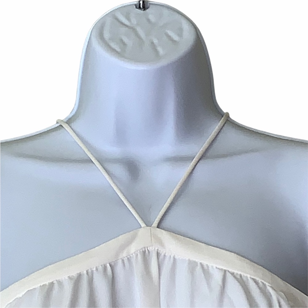 1. State Off Shoulder Halter White Chiffon Blouse - Picture 6 of 15